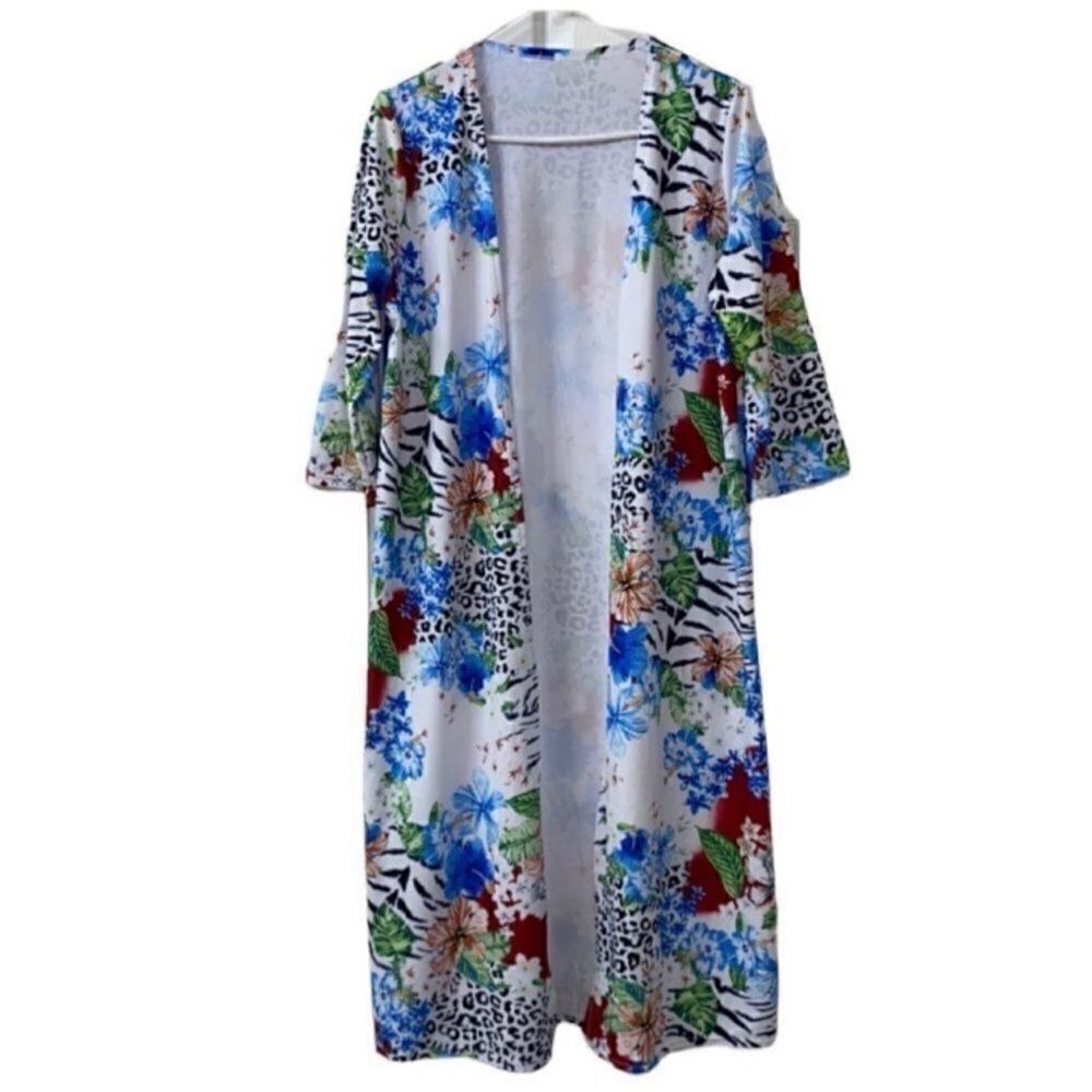 Women's Floral Print Long Cardigan( Size XI)